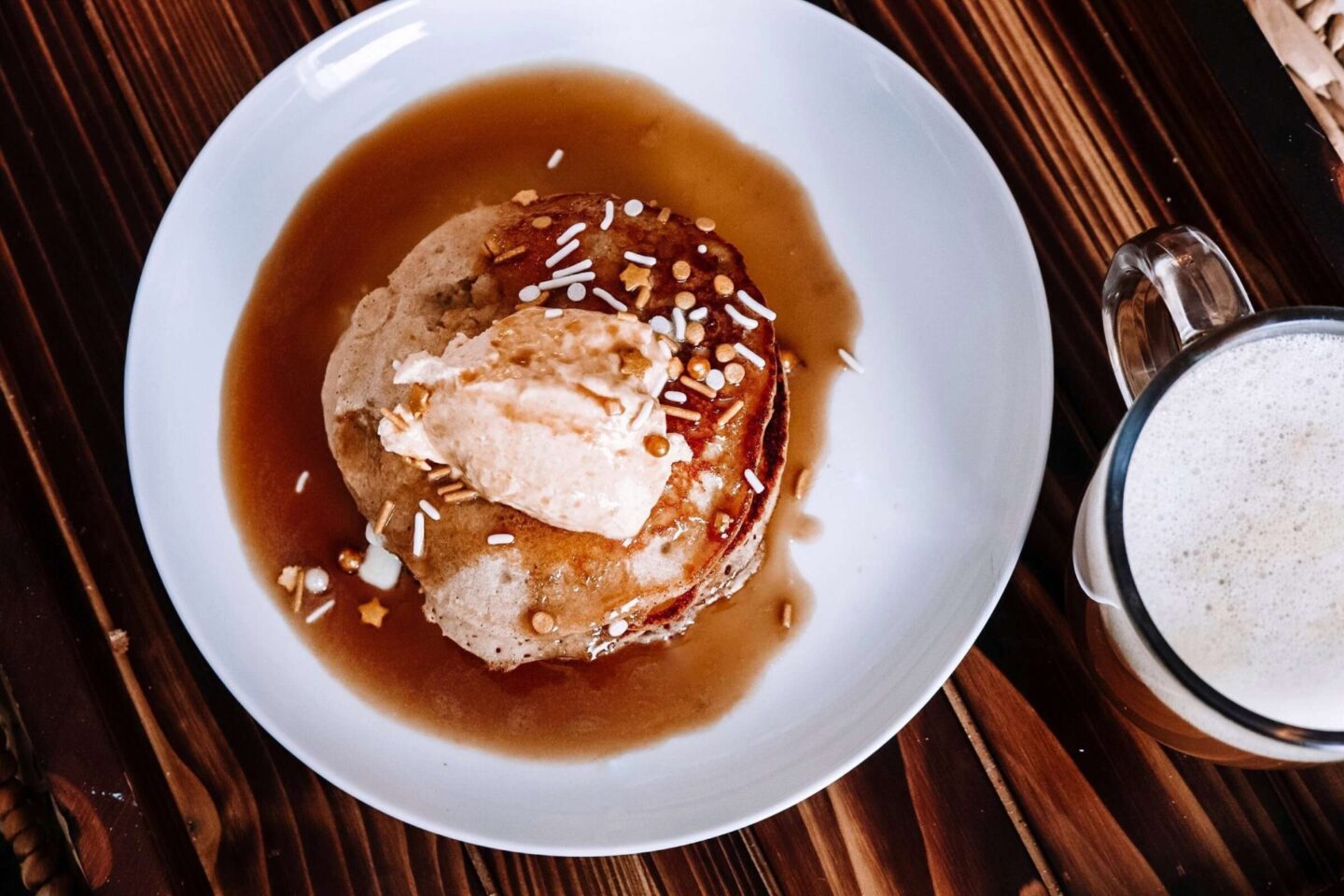 Butterbeer Pancakes with Butterbeer Cream