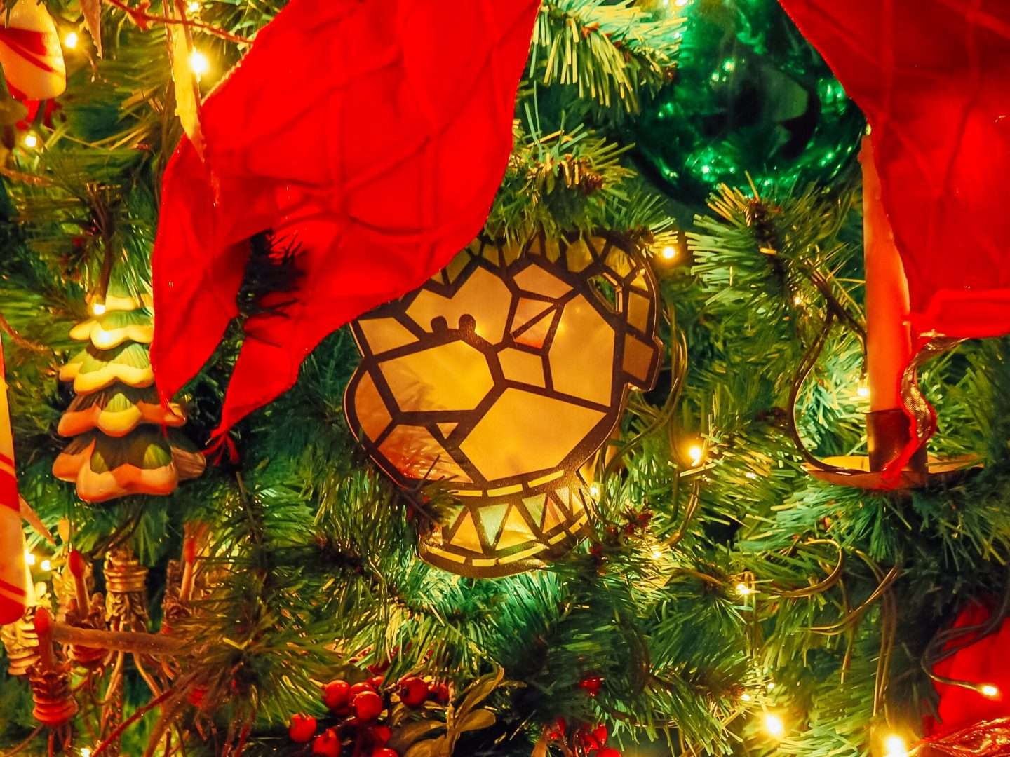 Be Our Guest Christmas Decorations at Magic kingdom