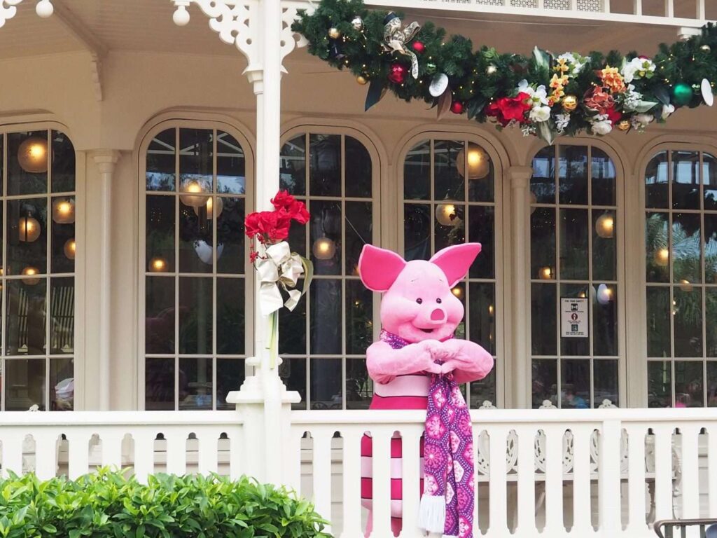 Piglet at Disney Crystal Palace Restaurant