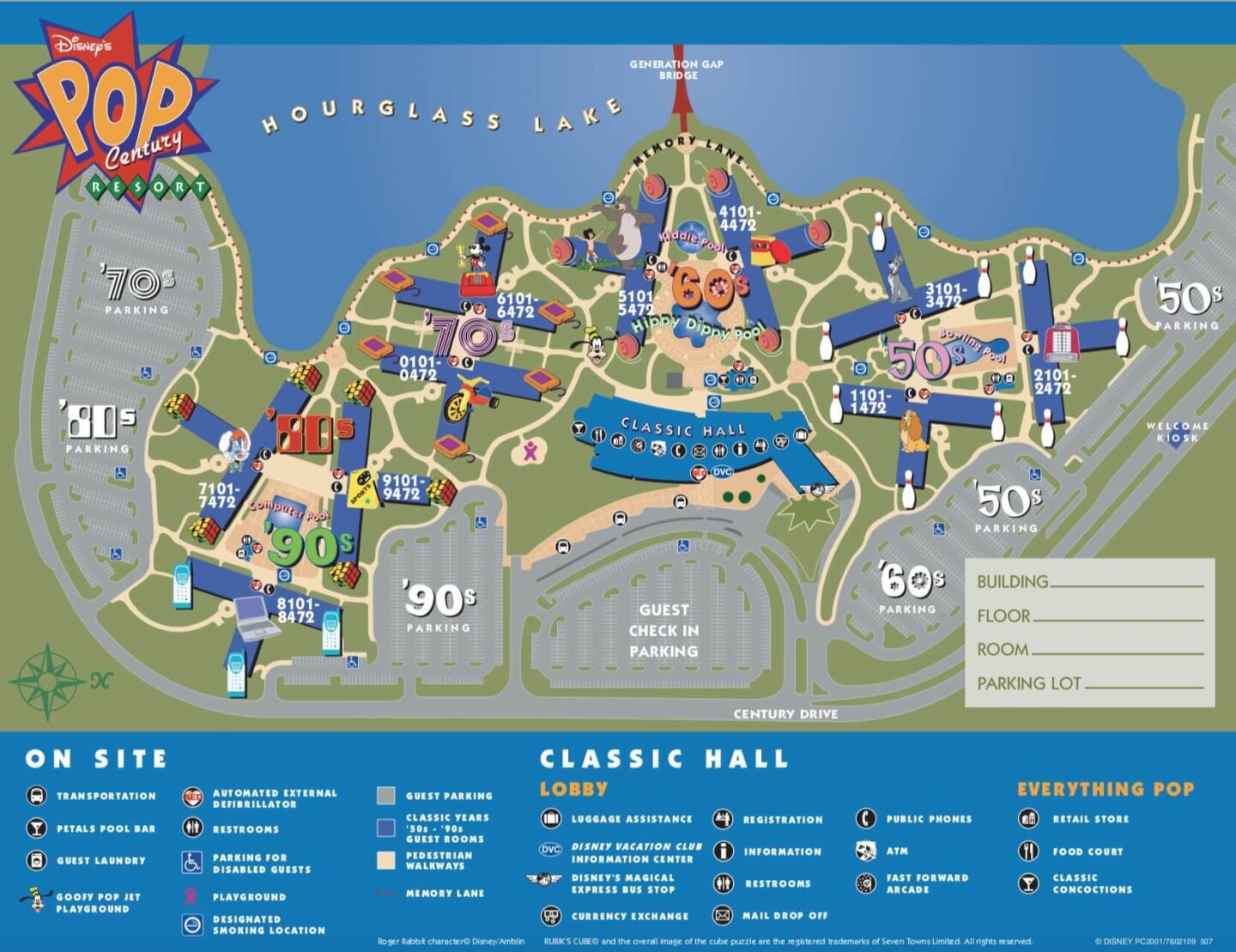 Pop Century Resort Map