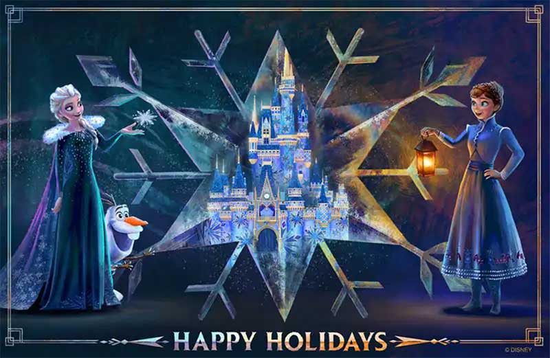 Frozen Holiday Surprise with Anna and Elsa Magic Kingdom