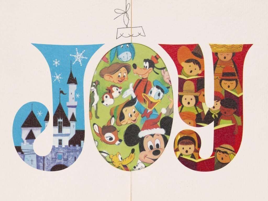 1968 Holiday Joy Disney Studio Christmas Card