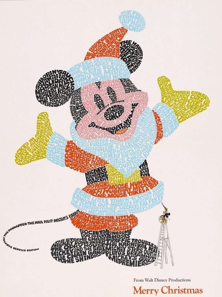 1978 Santa Mickey Merry Christmas from Walt Disney Productions