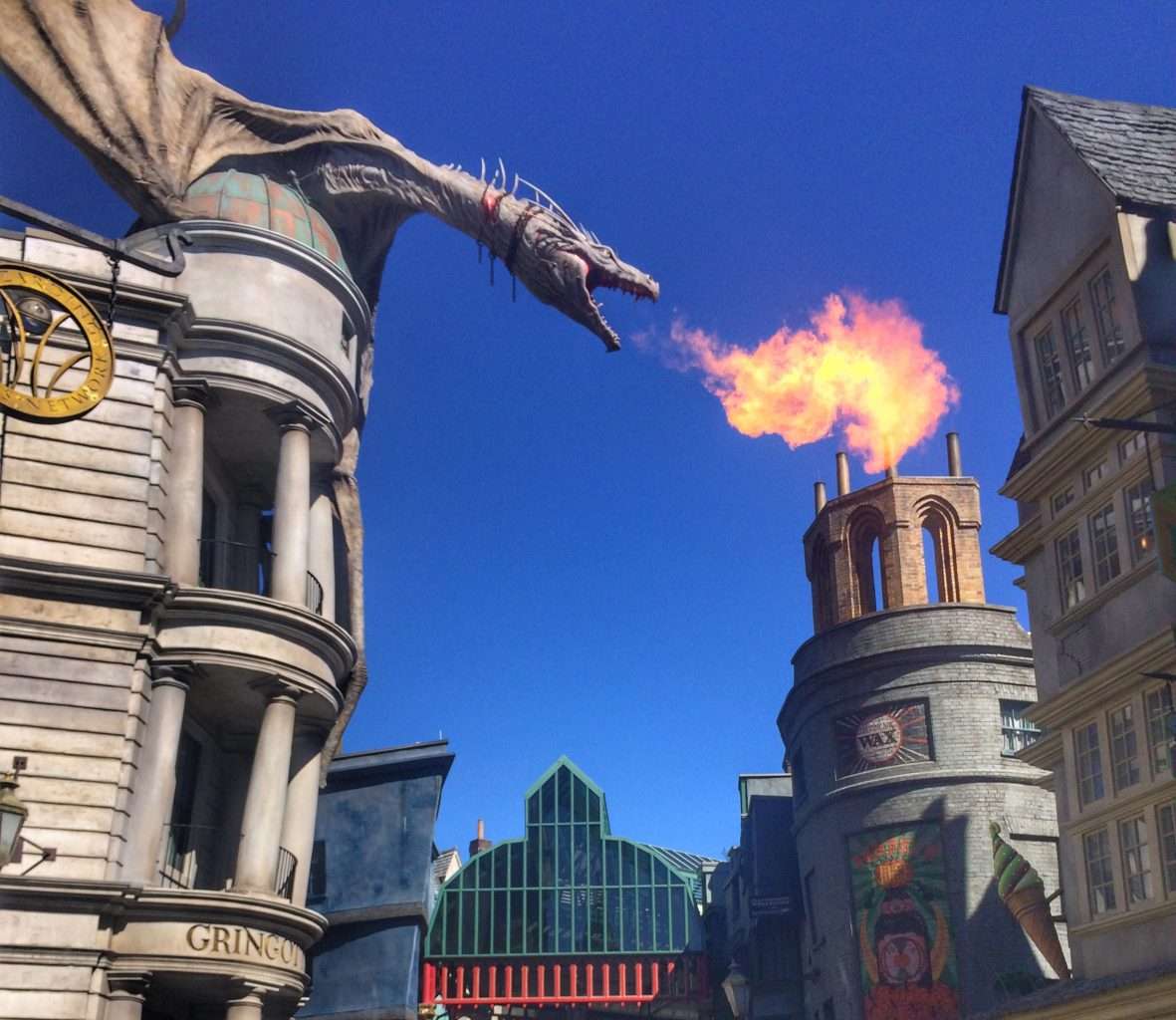Wizarding world Harry Potter Fire Breathing Dragon Diagon Alley
