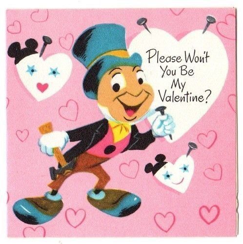 Jiminy Cricket Vintage Valentines Day Cards