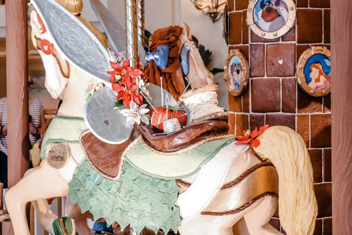 Tinkerbell Horse Gingerbread Carousel Christmas at Beach Club