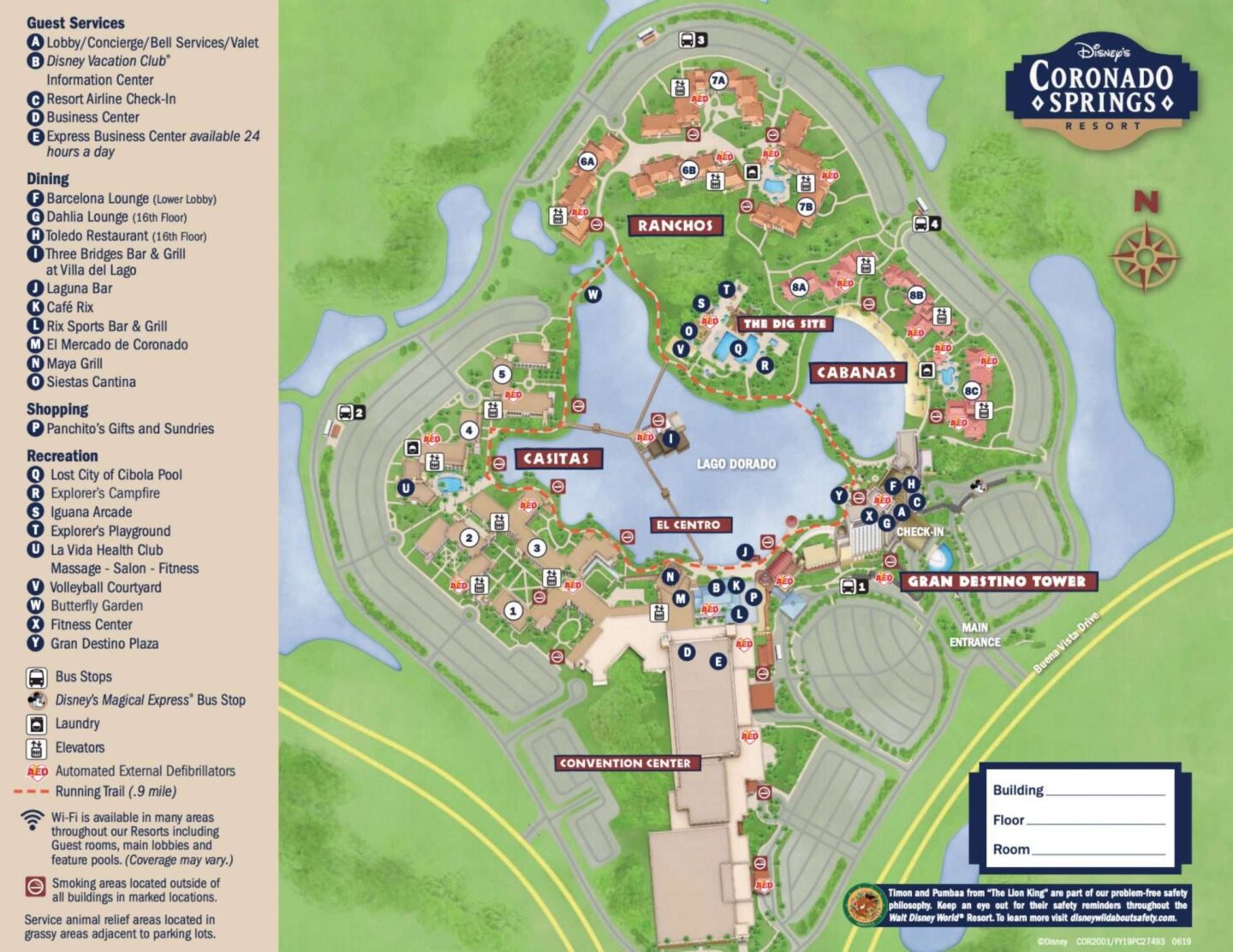 Coronado Springs Resort Map Disney World