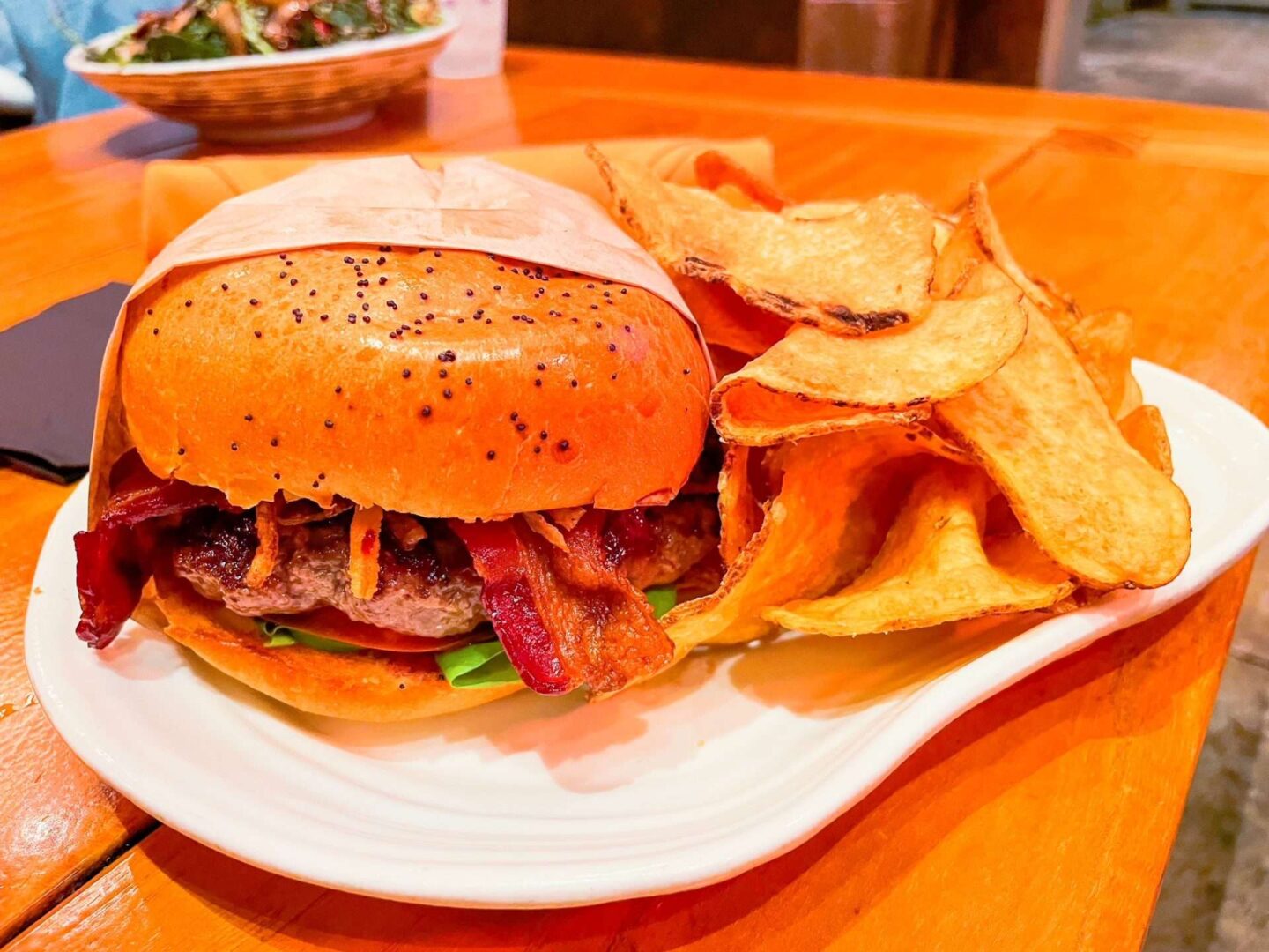Wilderness Lodge Food Geyser Point Restaurant Burgers and Chips