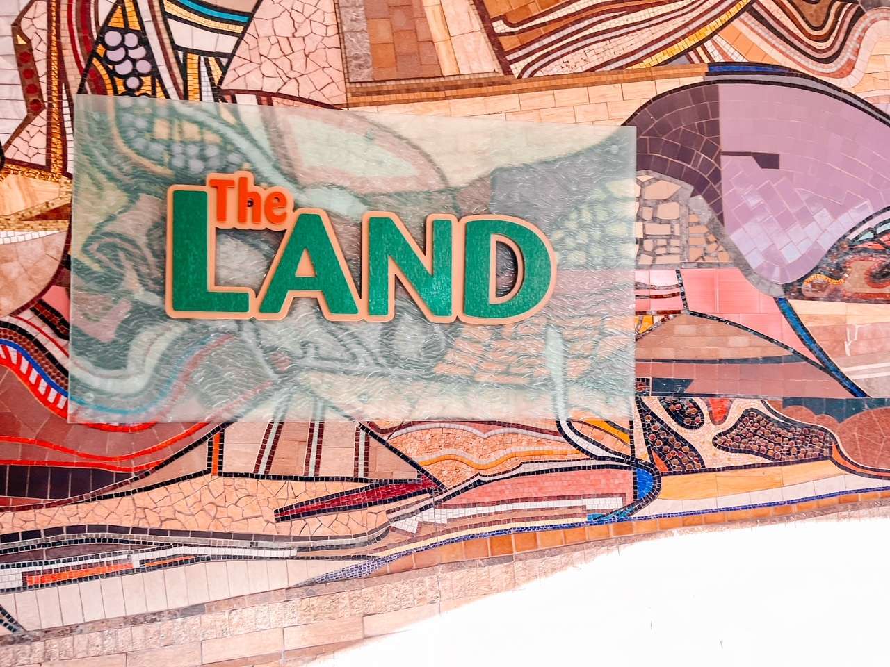 Living with the Land Sign at EPCOT Park Disney World