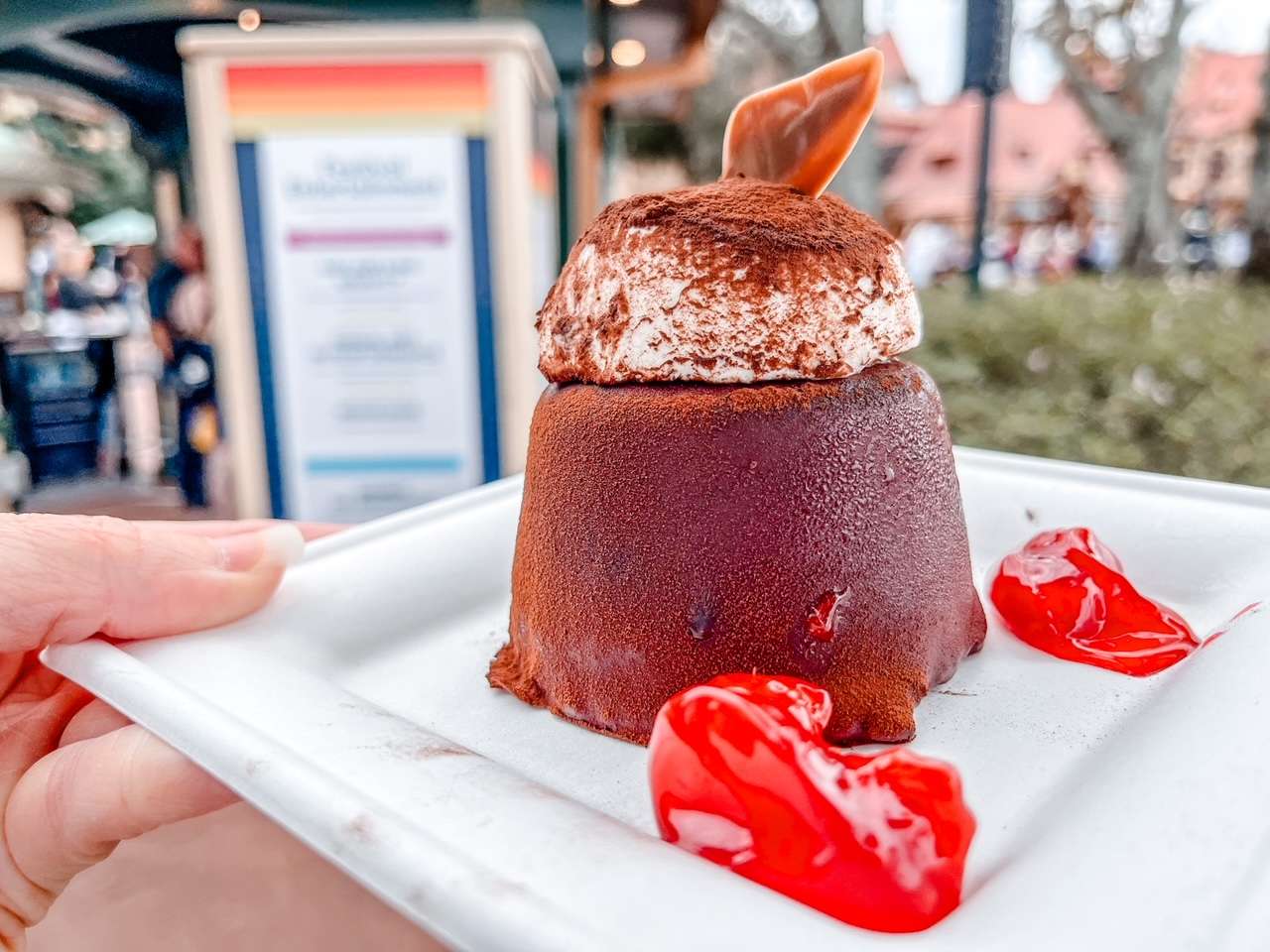 Food at Festival of the Arts Chocolate Mousse