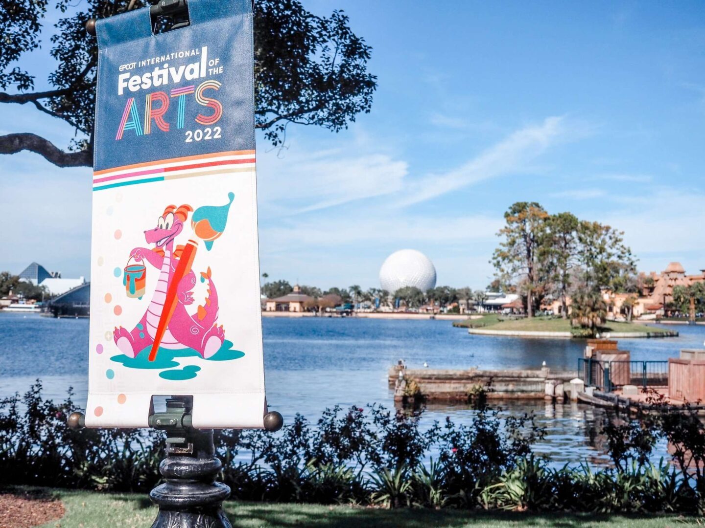 Epcot Festival of the Arts Sign Figment EPCOT