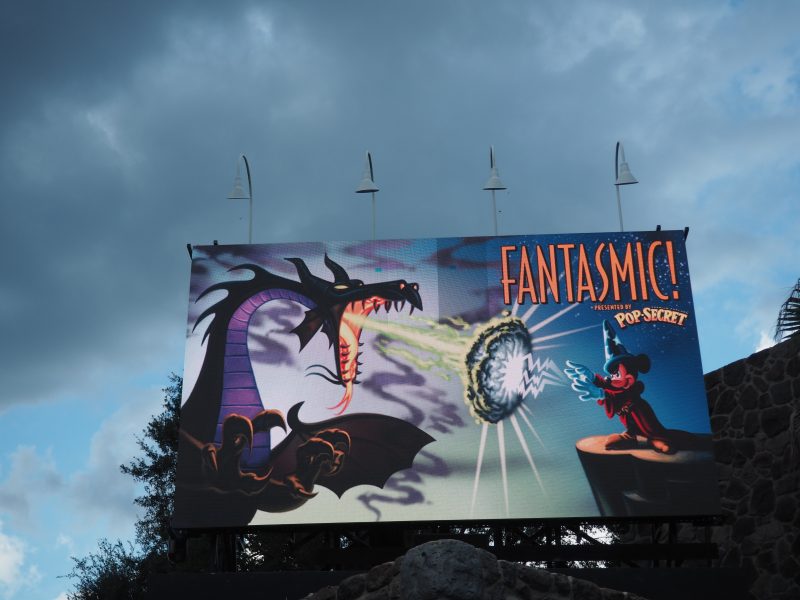 Fantasmic at Hollywood Studios show Mickey and Dragon