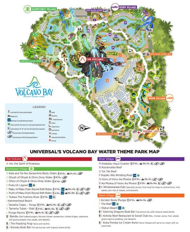 Volcano Bay Park Universal Studios Map