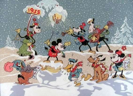 1934 Walt Disney Studio Christmas Card