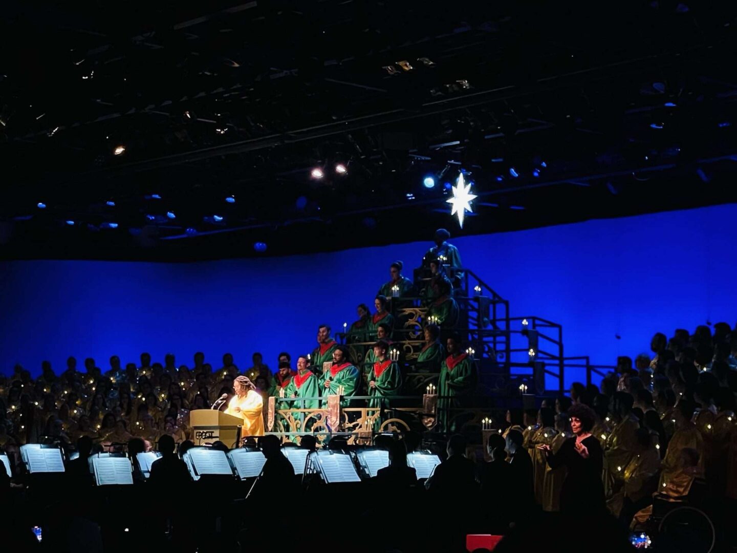 Celebrity Narrator Whoopi Goldberg at Candlelight Processional Epcot