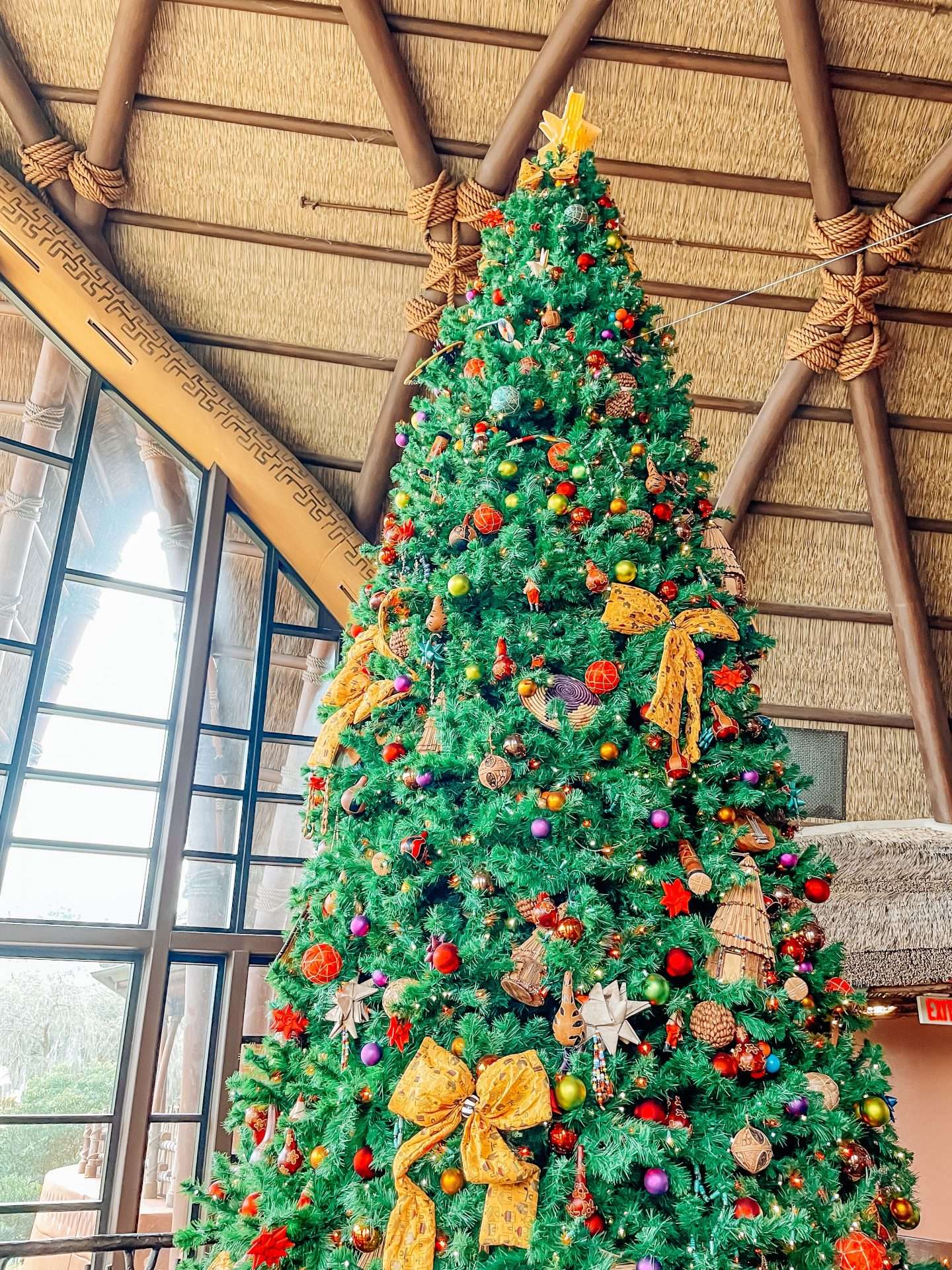 Christmas Tree at Animal Kingdom Lodge Resort