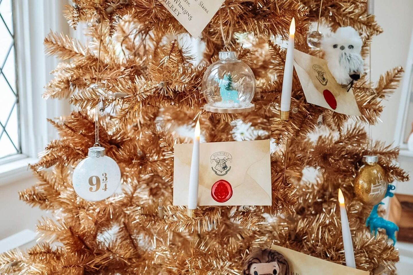 Letter to Hogwarts Garland on Harry Potter Christmas Tree