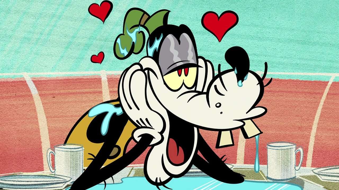 Goofy Valentines Day Mickey Shorts