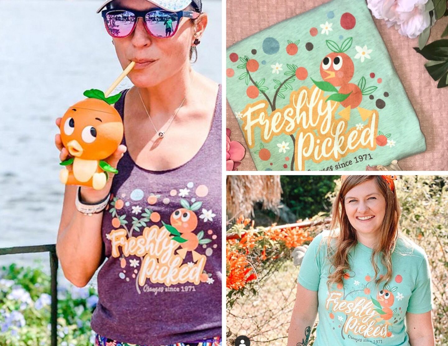 Disney Orange Bird Flower and Garden Shirt