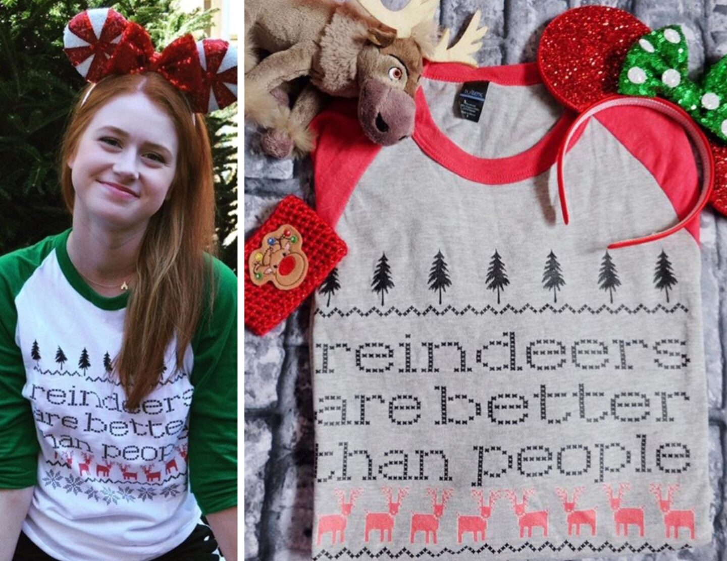 Disney Christmas Shirts Frozen Reindeers are better than people
