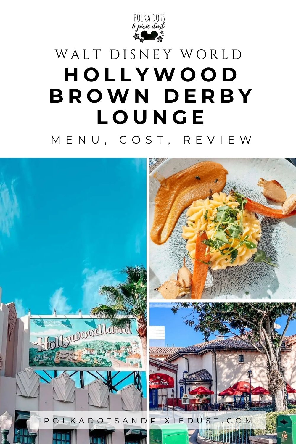 Disney Hollywood Brown Derby Lounge Review Menu